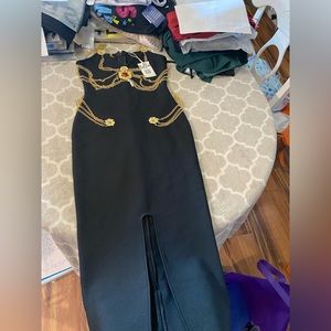 BELLABARNETTE COCKTAIL DRESS MEDIUM BLACK